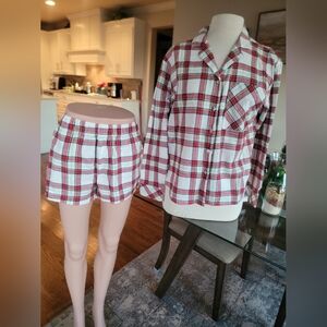 SOLD!!!Women's XS Flannel Pajama Set. 100% Cotton - Auden.  Long sleeve Shirt &
